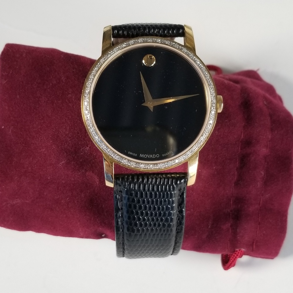 💯MOVADO MUSEUM DIAMOND BEZEL WATCH💯